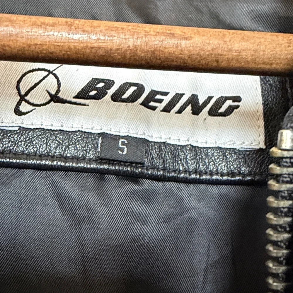 Boeing 100% Leather Jacket Women’s Small - Picture 2 of 10
